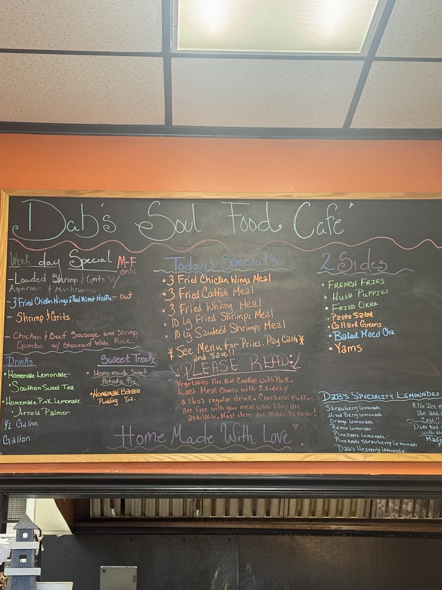 Menu Dab's Soul Food Cafe-3