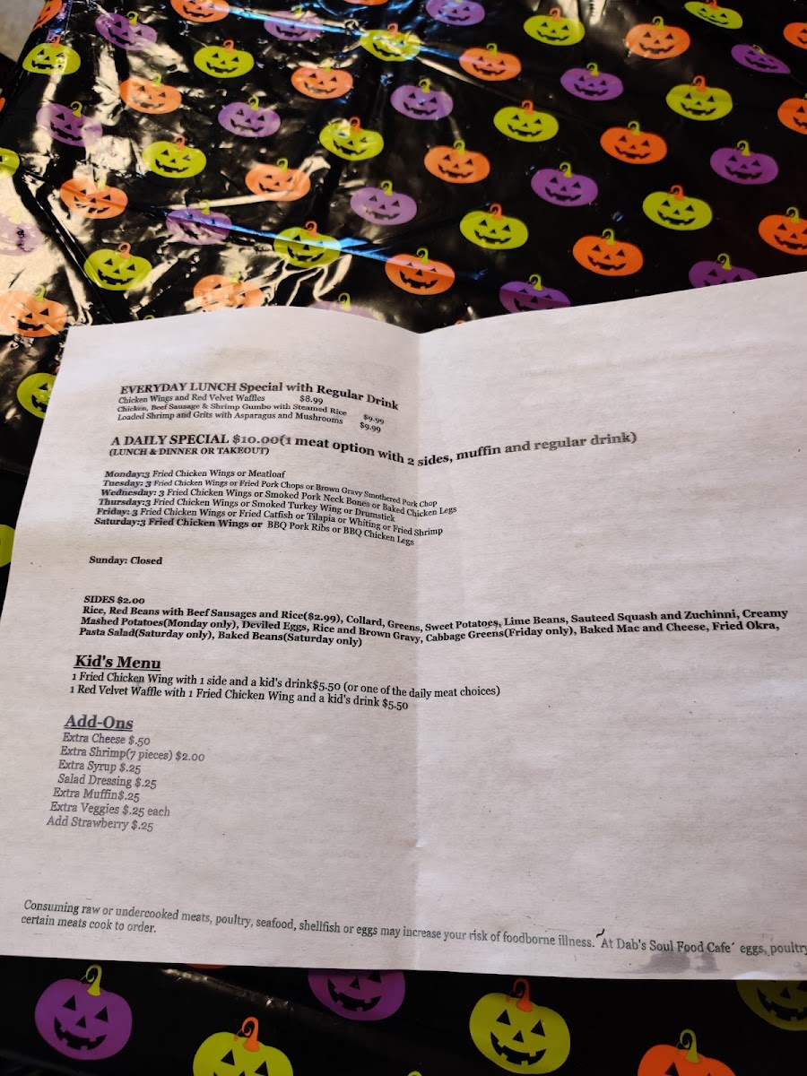 Menu Dab's Soul Food Cafe-9